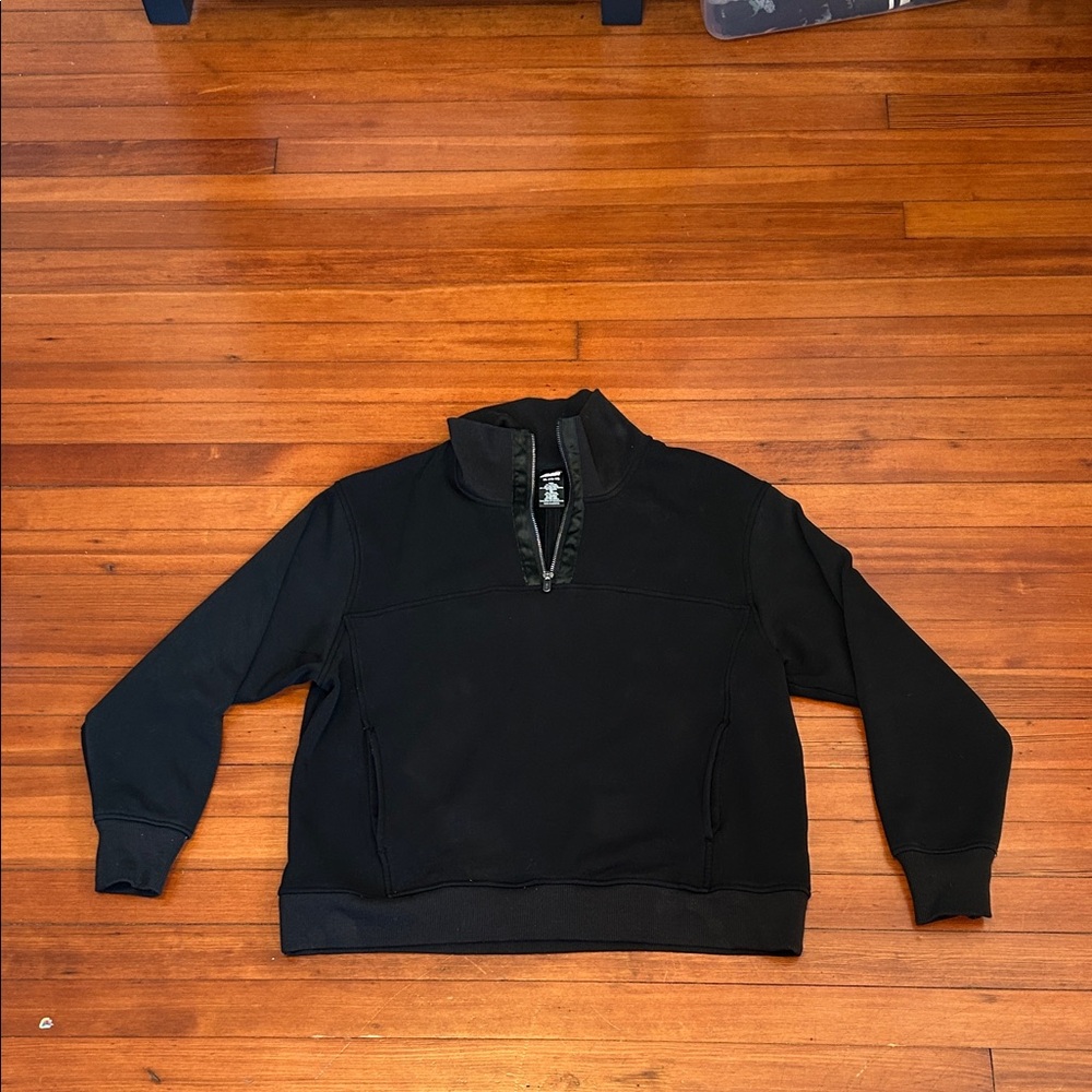 Avia Black Quarter-Zip Fleece- Lined Women’s XL